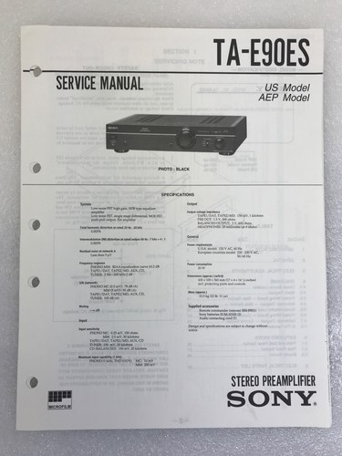 Sony e90es manuale di - sony,
